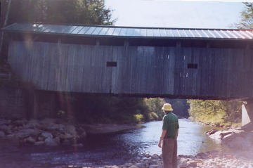 Tom and the Morgan Bridge. Photo by Liz Keating, September 21, 2005